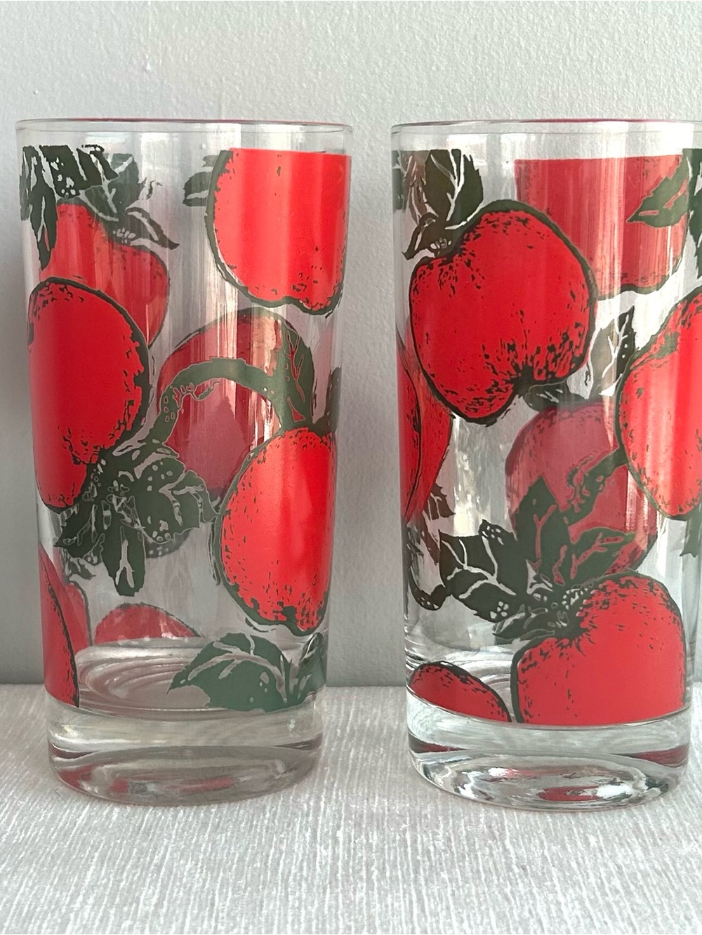 (2) MCM BLOODY MARY glasses tomato retro vintage 10 oz.